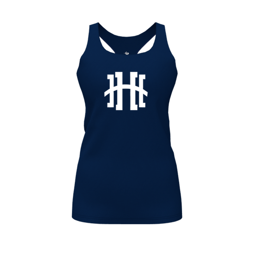 [FT0TRBNV-FYS-LOGO2] Decker Racerback Tank Top (Female Youth S, Navy, Logo 2)