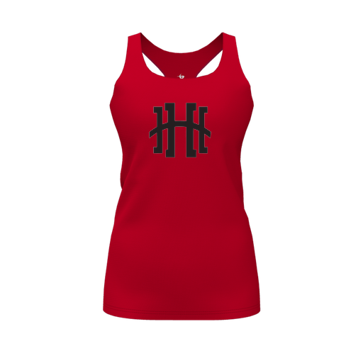 [FT0TRBRD-FYS-LOGO1] Decker Racerback Tank Top (Female Youth S, Red, Logo 1)