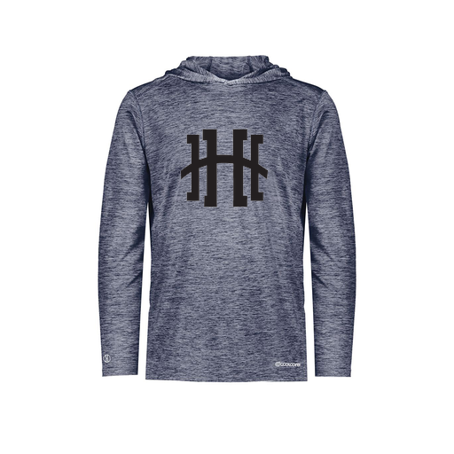 [FOLHCGNV-AS-LOGO1] Decker Men's Charge Hoodie (Adult S, Navy, Logo 1)