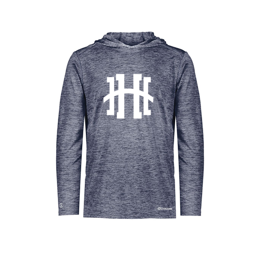 [FOLHCGNV-AS-LOGO2] Decker Men's Charge Hoodie (Adult S, Navy, Logo 2)