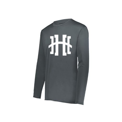 [222822.059.XS-LOGO2] Men's LS Smooth Sport Shirt (Adult XS, Gray, Logo 2)