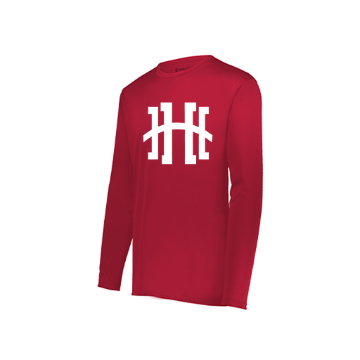 [222822.083.XS-LOGO2] Men's LS Smooth Sport Shirt (Adult XS, Red, Logo 2)