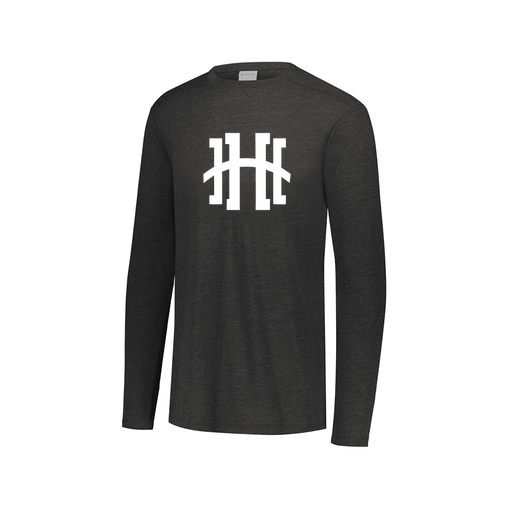 [FTLCUBBK-AXS-LOGO2] Decker Men's Tri-Blend T-Shirt - Long Sleeve (Adult XS, Black, Logo 2)