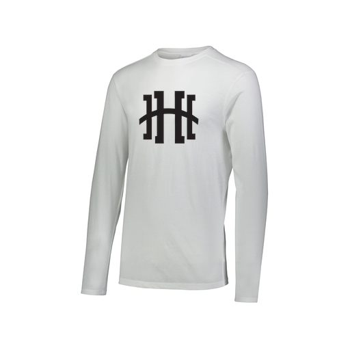 [FTLCUBWH-AXS-LOGO1] Decker Men's Tri-Blend T-Shirt - Long Sleeve (Adult XS, White, Logo 1)
