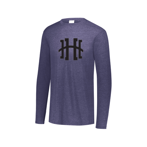 [FTLCUBNV-AXS-LOGO1] Decker Men's Tri-Blend T-Shirt - Long Sleeve (Adult XS, Navy, Logo 1)