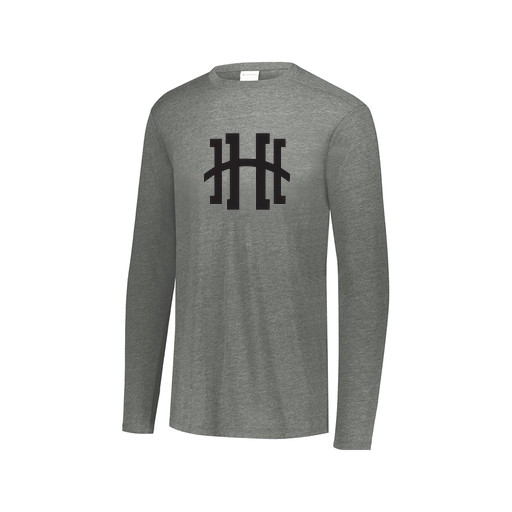 [FTLCUBGY-AXS-LOGO1] Decker Men's Tri-Blend T-Shirt - Long Sleeve (Adult XS, Gray, Logo 1)