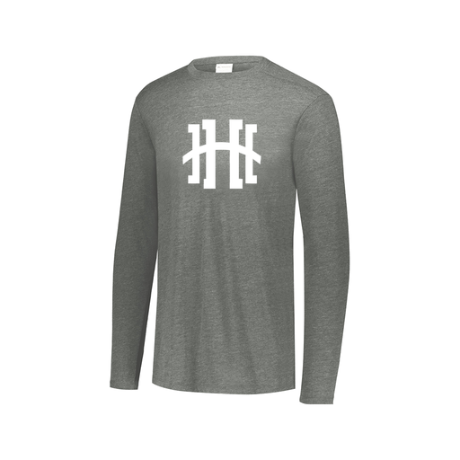 [FTLCUBGY-AXS-LOGO2] Decker Men's Tri-Blend T-Shirt - Long Sleeve (Adult XS, Gray, Logo 2)