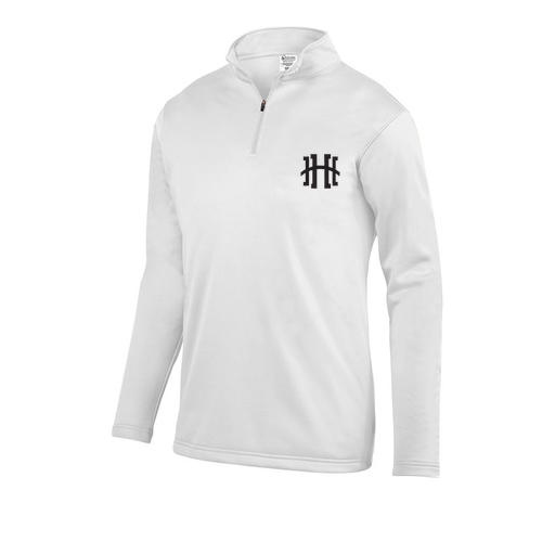 [FOLQFFWH-AS-LOGO1] Decker Men's FlexFleece 1/4 Zip (Adult S, White, Logo 1)
